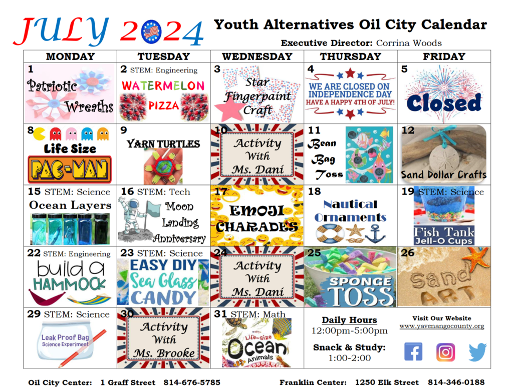 YA Oil City July 2024